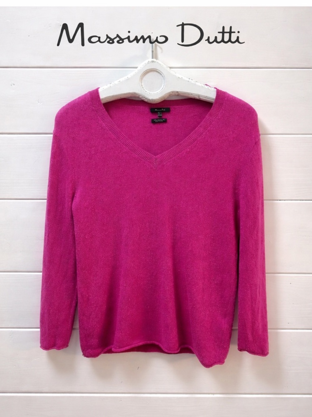 MASSIMO DUTTI Pink Cashmere Sweater Size S